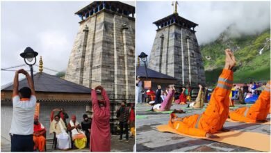 International Yoga Day celebrated with grandeur at Kedarnath Dham
